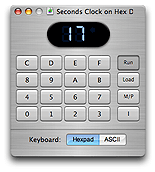 Seconds clock on hex display screenshot.